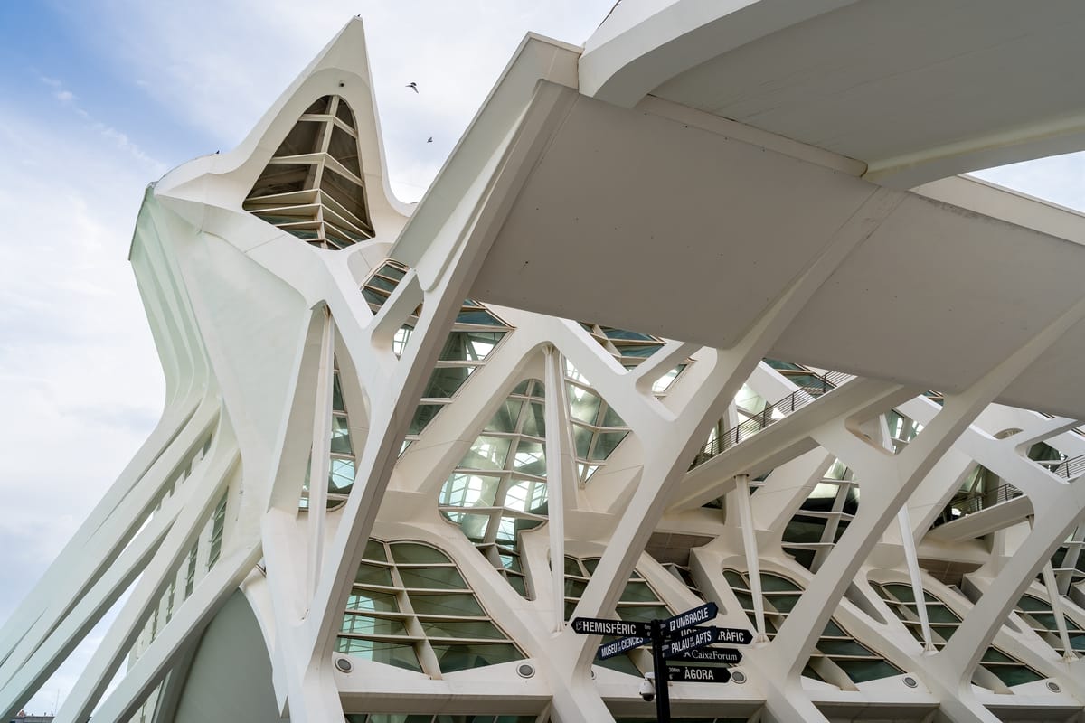 Explore the modern and futuristic architecture of Valencia's City of Arts and Sciences in Spain.